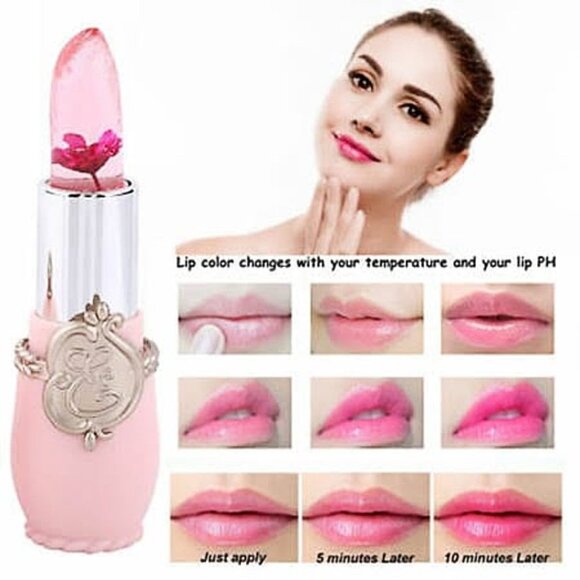 Minfei Waterproof Flower Jelly Crystal Color Changing Moistening Lipstick #03 - Picture 3 of 5